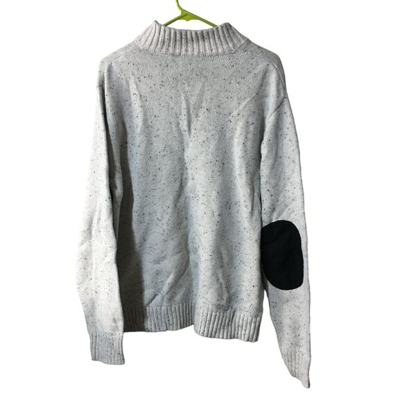 CHAPS 1/4 BUTTON WHITE SWEATER PULLOVER MENS SIZE LARGE - Picture 2 of 4